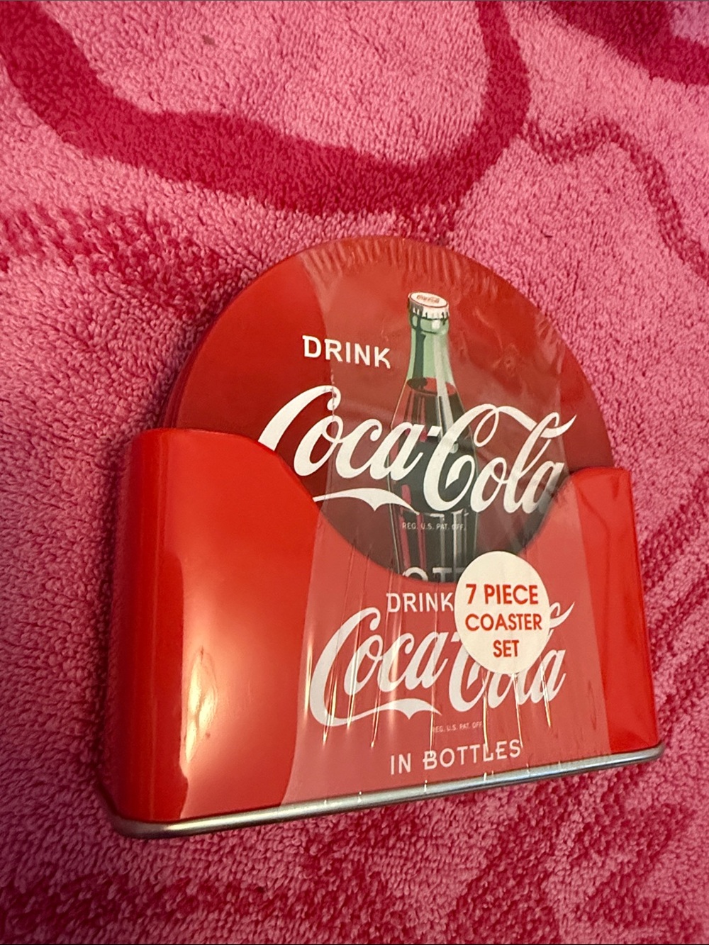 Coca-Cola Red 7-Piece Coaster Set